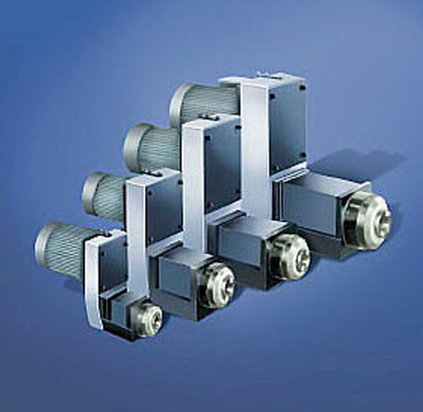 Positioning motor spindle / hydraulic drive