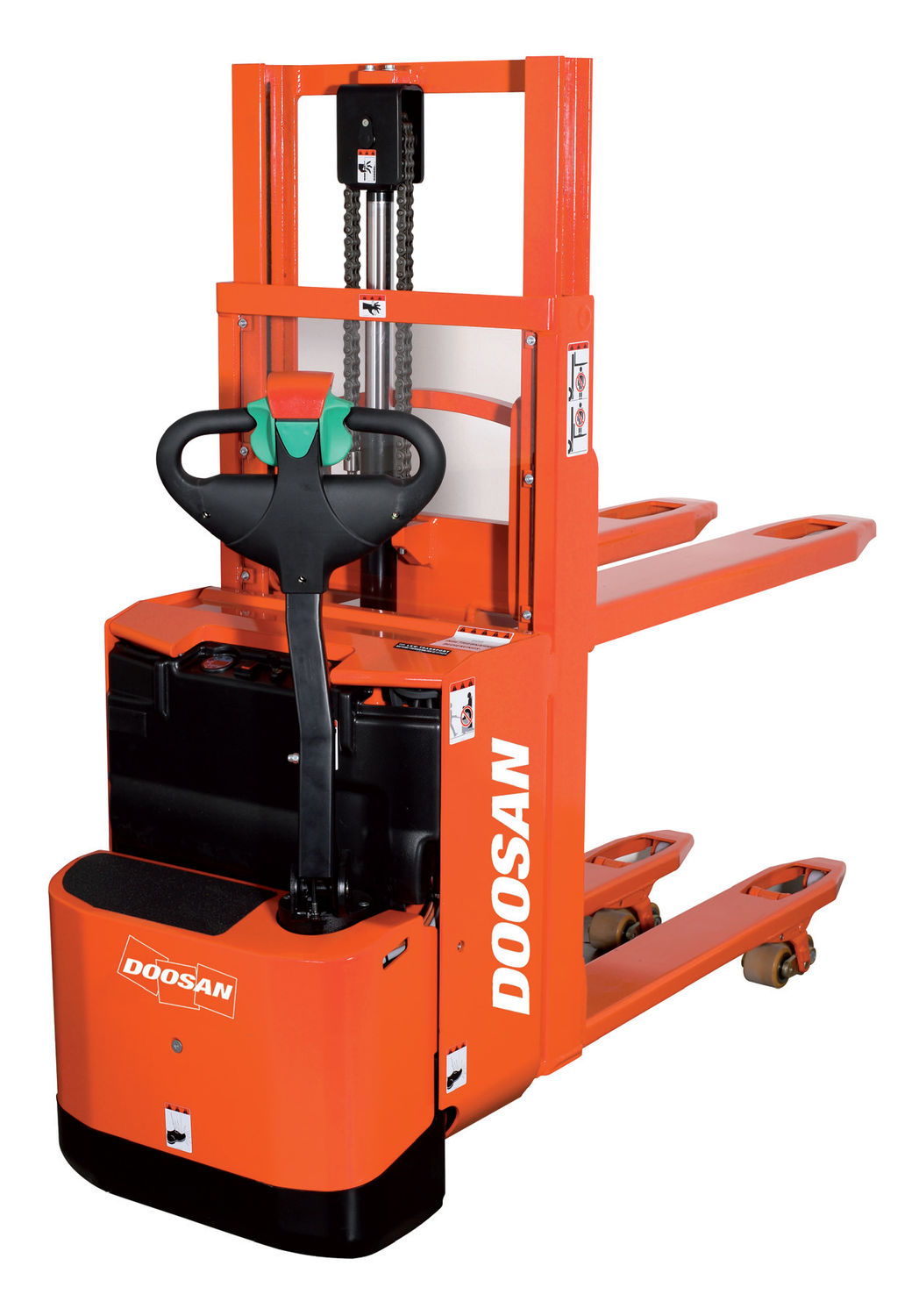 Electric stacker truck / walk-behind / double-pallet