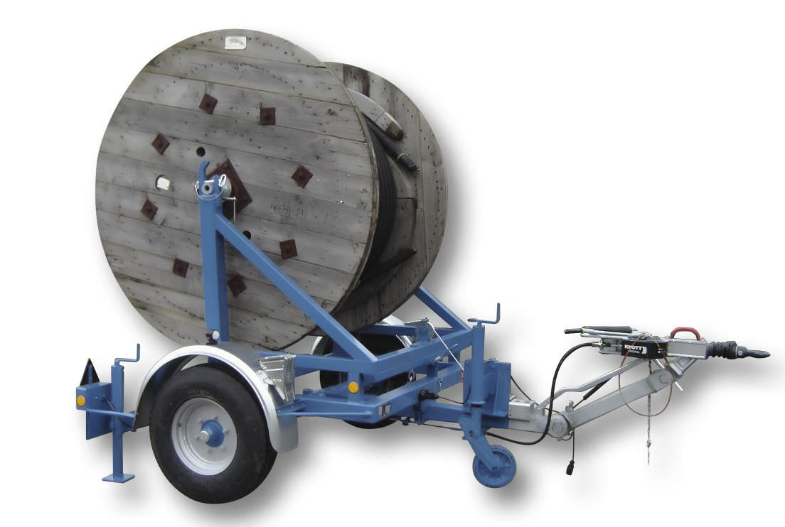 Cable drum trailer / single-axle / for cable transport and laying - RITM  Industry