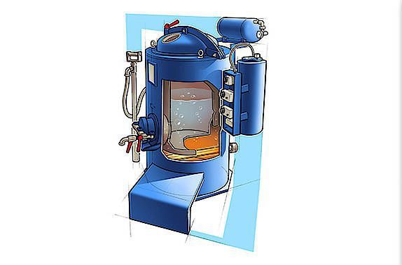 Solvent distillation unit / automatic / vacuum