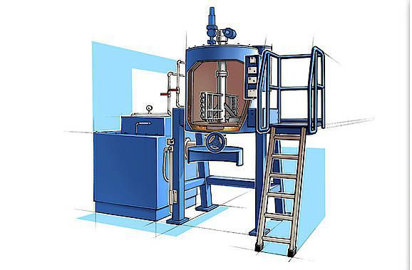 Solvent distillation unit / automatic / vacuum