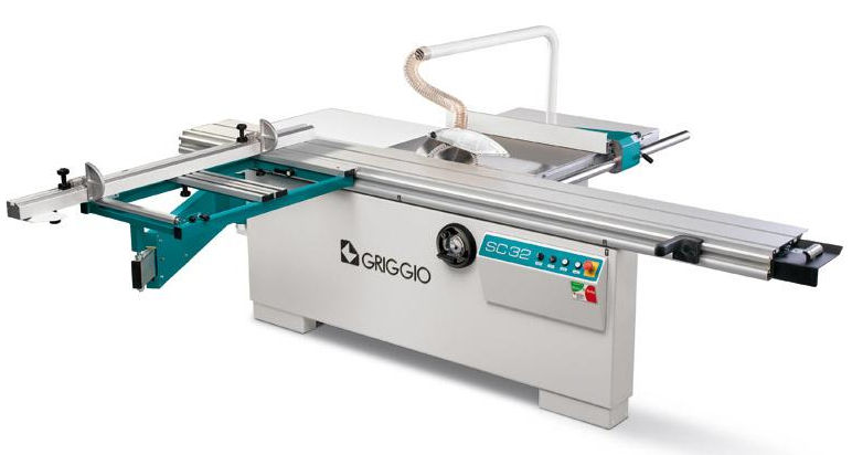 Sliding table saw / automatic / electric
