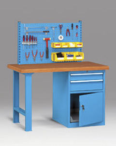 Workbench with tool holder panel / steel