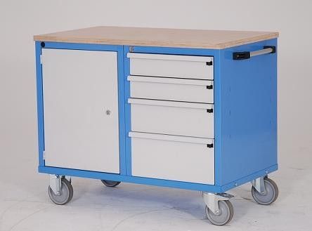 Multi-drawer workbench / mobile / steel