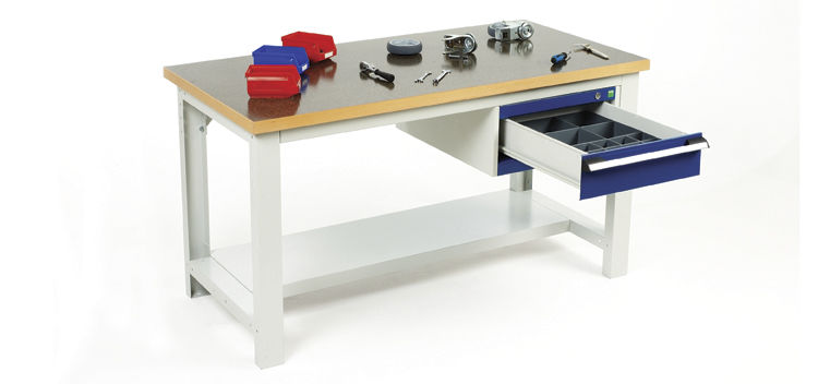 Multi-drawer workbench / modular / steel
