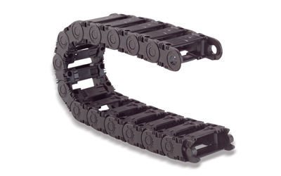 Plastic drag chain / partially enclosed / lightweight / industrial