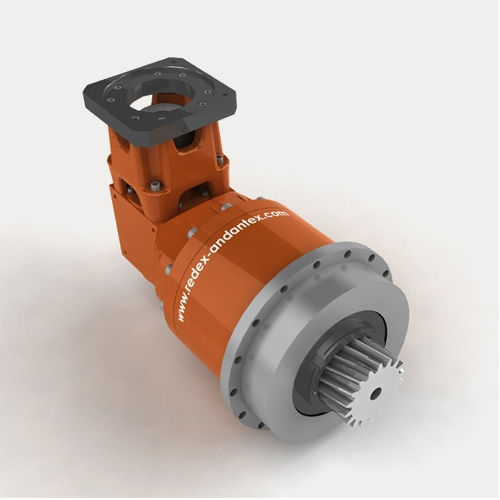 Helical rack and roller pinion drive / zero-backlash / double / rotary table