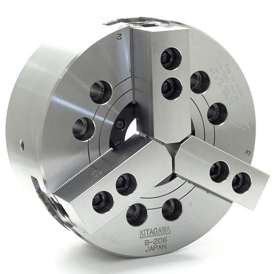 Power chuck with Jaws / turning / 3-jaw / through-hole